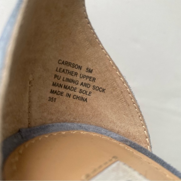 Steve Madden Women’s Suede Light Blue Block Heel Size 5M Business Casual EUC - Picture 6 of 7